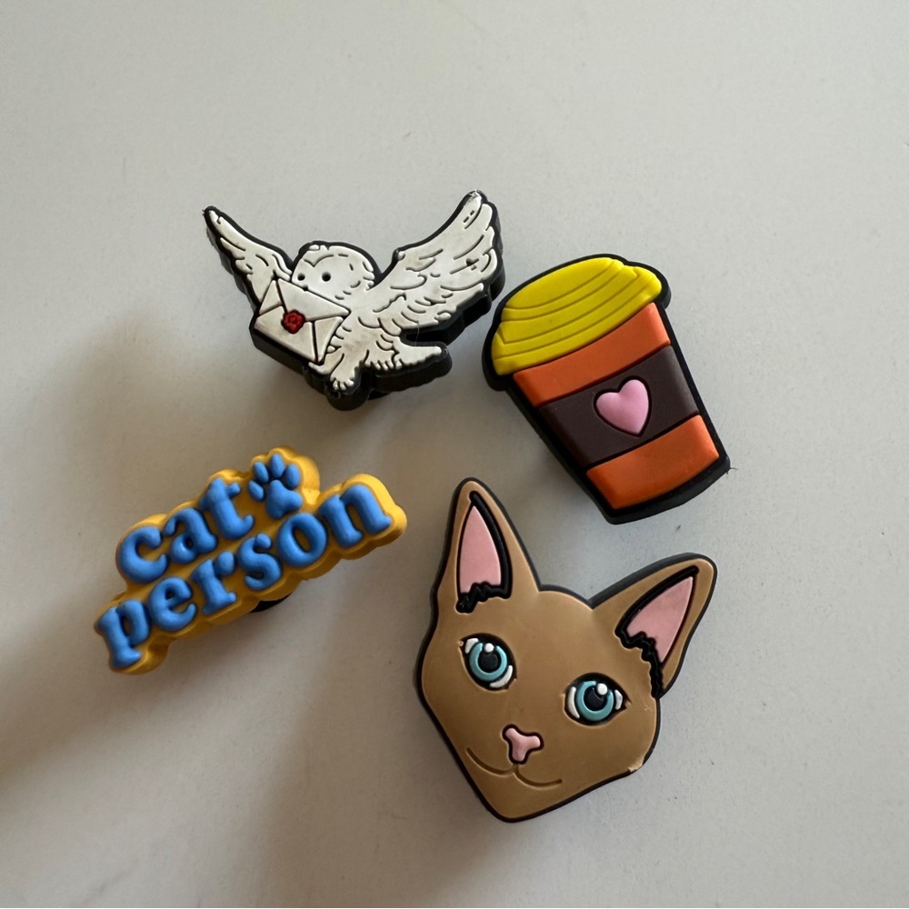 CROCS- Jibbitz Charms-Cats-Harry Potter-Owl-Coffee